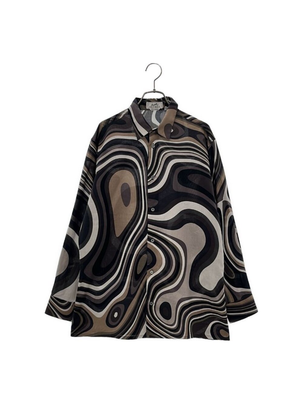 Hermes Cotton All Over Print Shirt Black 40